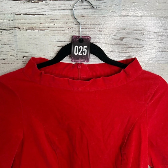 25. Noa noa corduroy  red dress size small - Picture 4 of 8